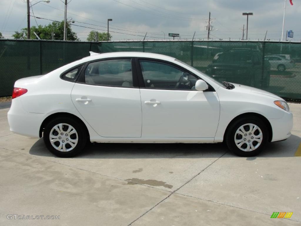 2009 Elantra GLS Sedan - Captiva White / Beige photo #2