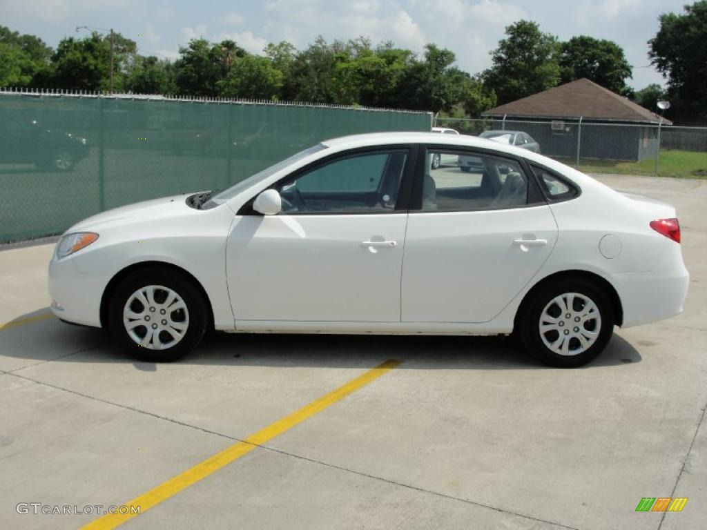 2009 Elantra GLS Sedan - Captiva White / Beige photo #6