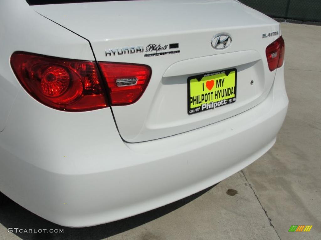 2009 Elantra GLS Sedan - Captiva White / Beige photo #21