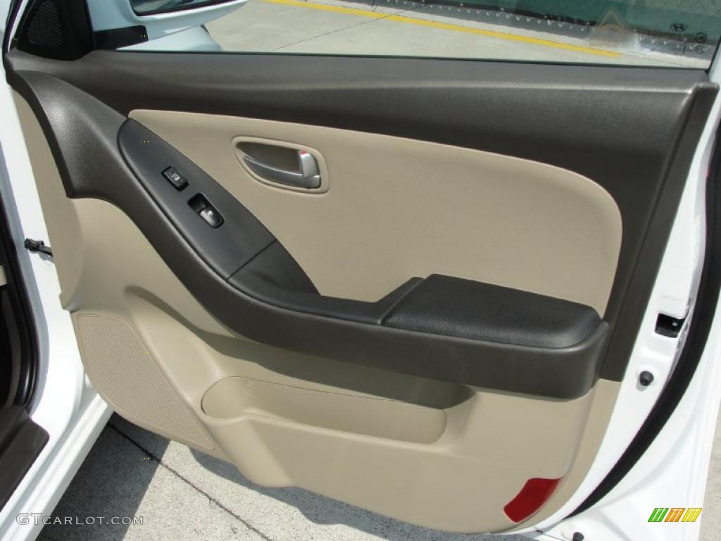 2009 Elantra GLS Sedan - Captiva White / Beige photo #23