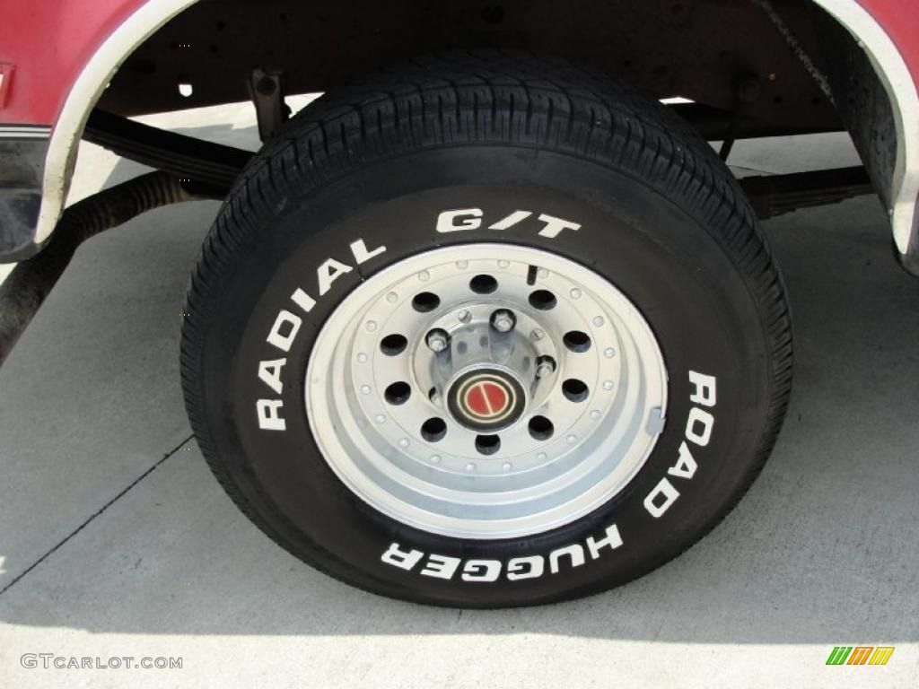 1993 F150 XLT Extended Cab - Red / Grey photo #14