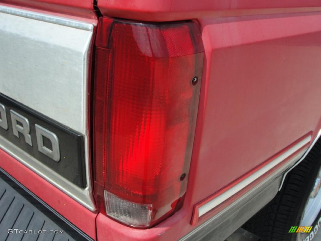 1993 F150 XLT Extended Cab - Red / Grey photo #18