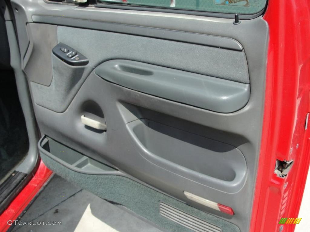 1993 F150 XLT Extended Cab - Red / Grey photo #20