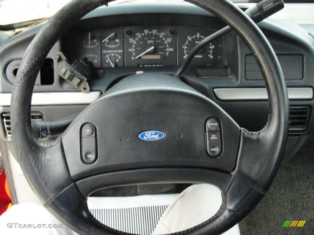 1993 F150 XLT Extended Cab - Red / Grey photo #26
