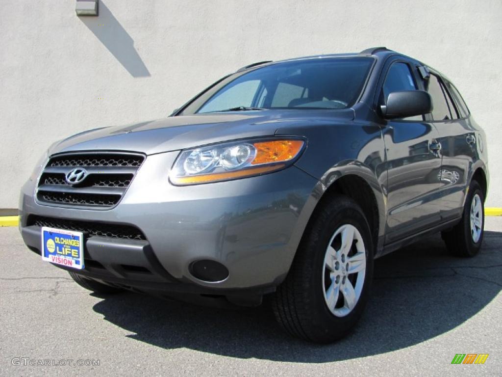 2009 Santa Fe GLS 4WD - Steel Gray / Gray photo #1