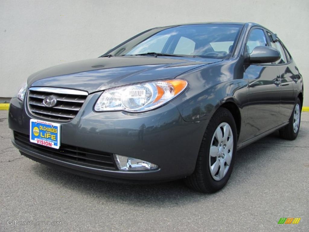2009 Elantra GLS Sedan - Carbon Gray / Gray photo #1