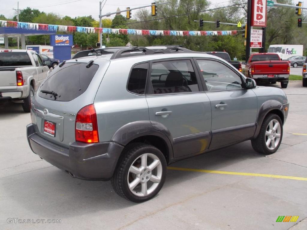2007 Tucson SE 4WD - Alpine Frost Blue Metallic / Gray photo #5