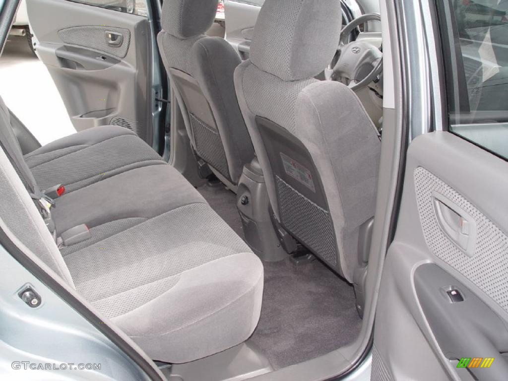 2007 Tucson SE 4WD - Alpine Frost Blue Metallic / Gray photo #19