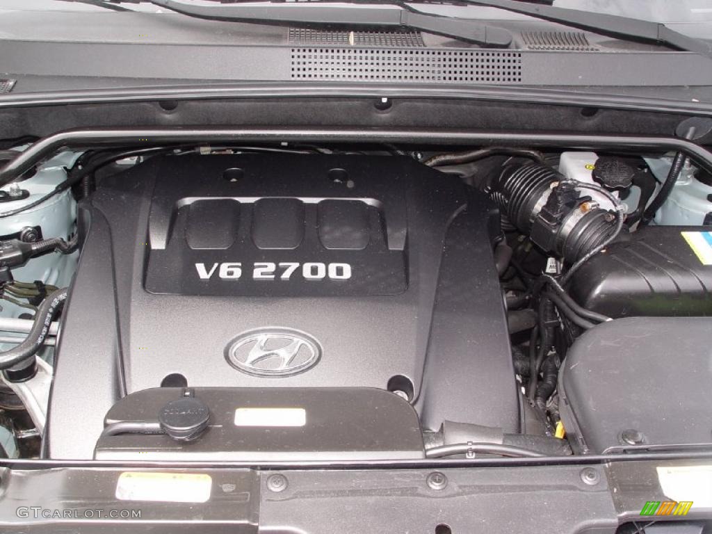 2007 Tucson SE 4WD - Alpine Frost Blue Metallic / Gray photo #21