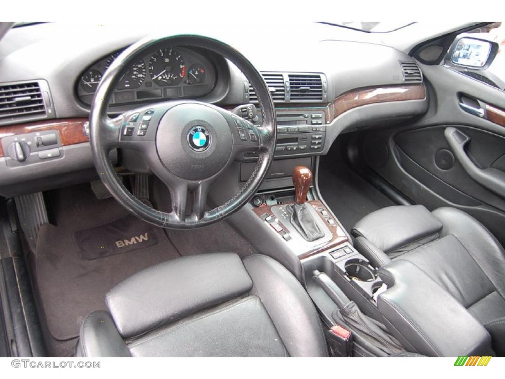 2002 3 Series 325i Sedan - Titanium Silver Metallic / Black photo #4
