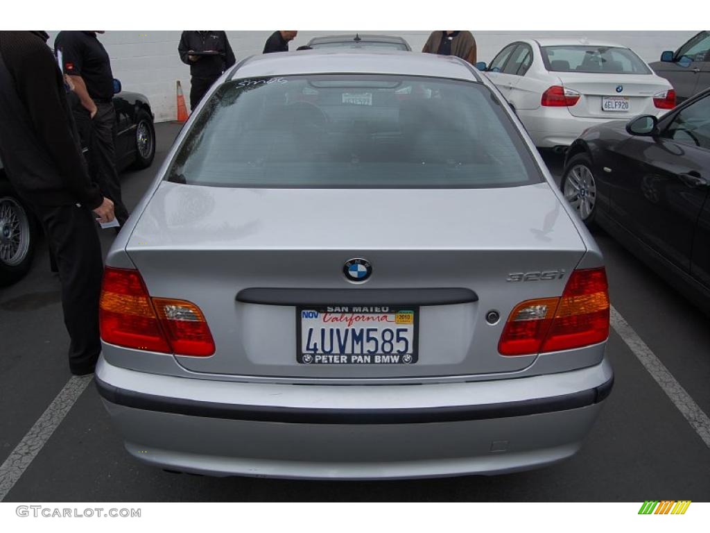 2002 3 Series 325i Sedan - Titanium Silver Metallic / Black photo #6