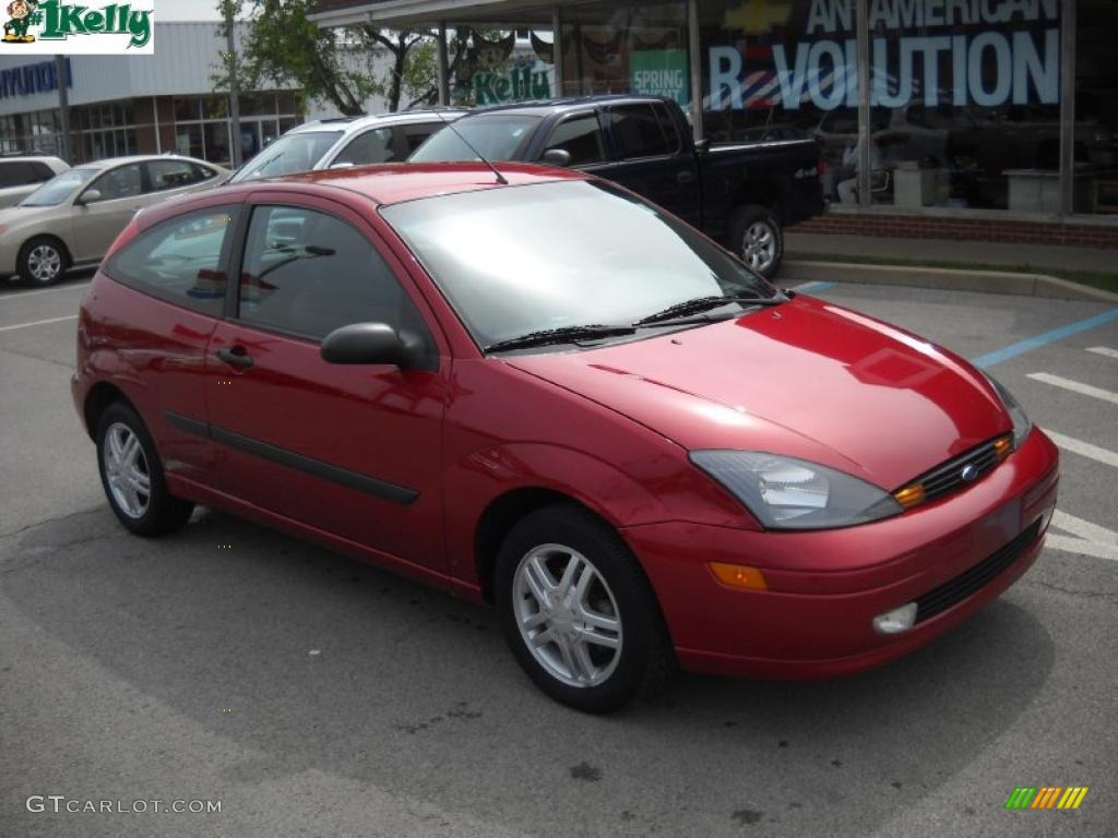 2004 Focus ZX3 Coupe - Sangria Red Metallic / Dark Charcoal photo #1