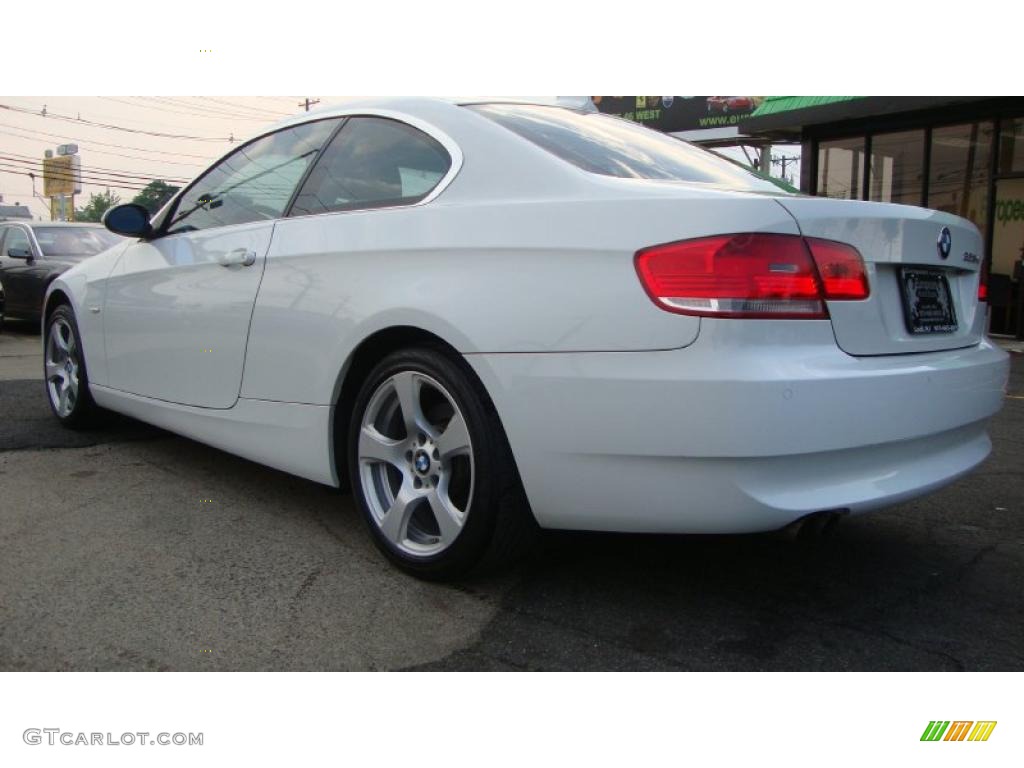 2007 3 Series 328xi Coupe - Alpine White / Cream Beige photo #3