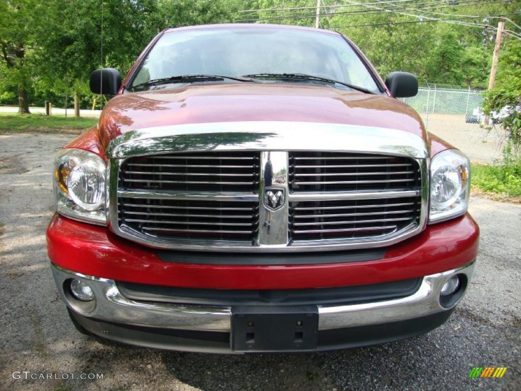 2008 Ram 1500 Big Horn Edition Quad Cab 4x4 - Inferno Red Crystal Pearl / Medium Slate Gray photo #3