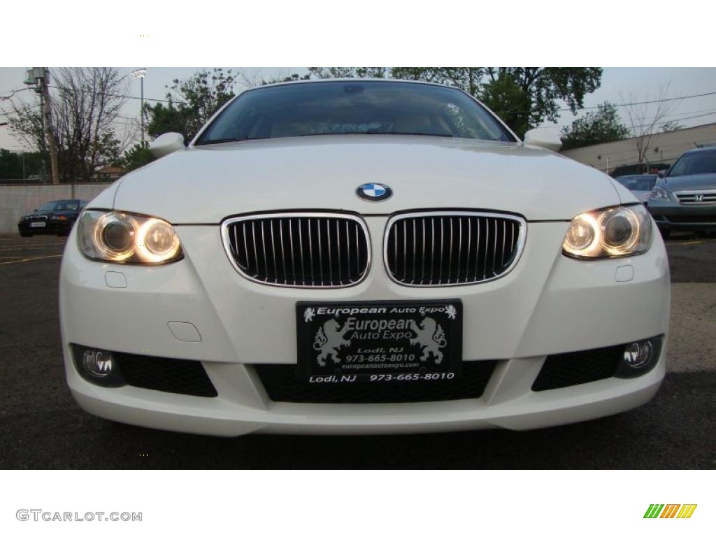 2007 3 Series 328xi Coupe - Alpine White / Cream Beige photo #7