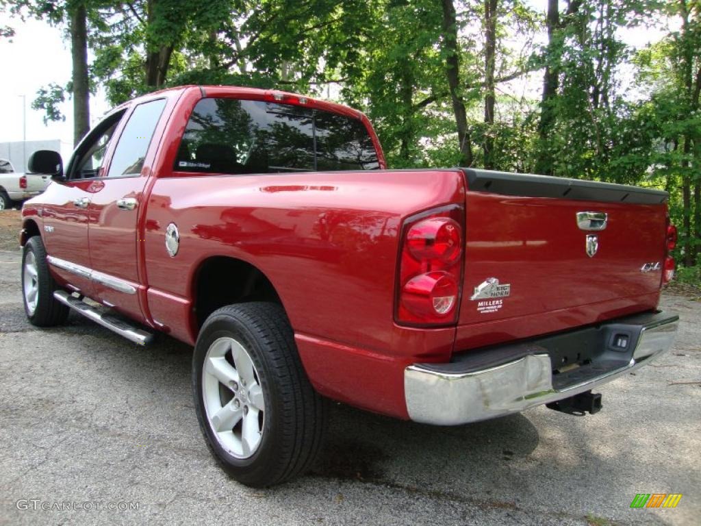 2008 Ram 1500 Big Horn Edition Quad Cab 4x4 - Inferno Red Crystal Pearl / Medium Slate Gray photo #10