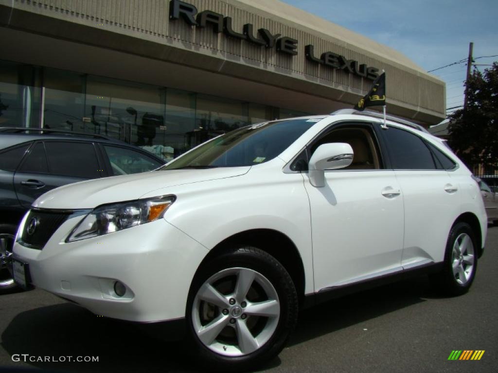 2010 RX 350 AWD - Starfire White Pearl / Parchment/Brown Walnut photo #1