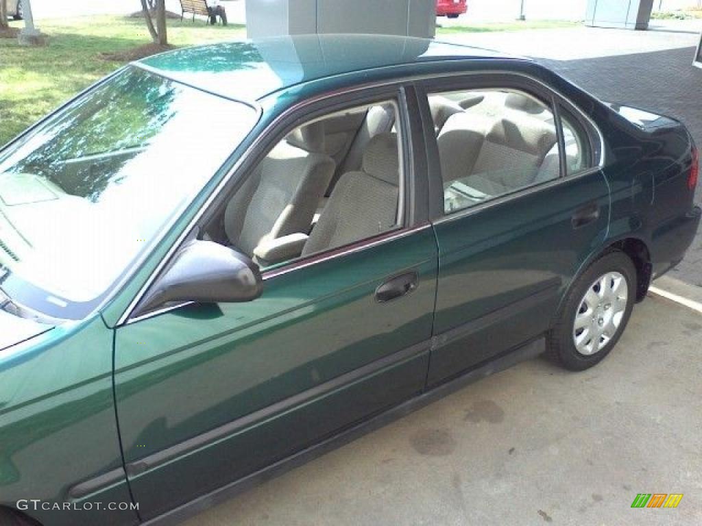 1999 Civic LX Sedan - Clover Green Pearl / Beige photo #20