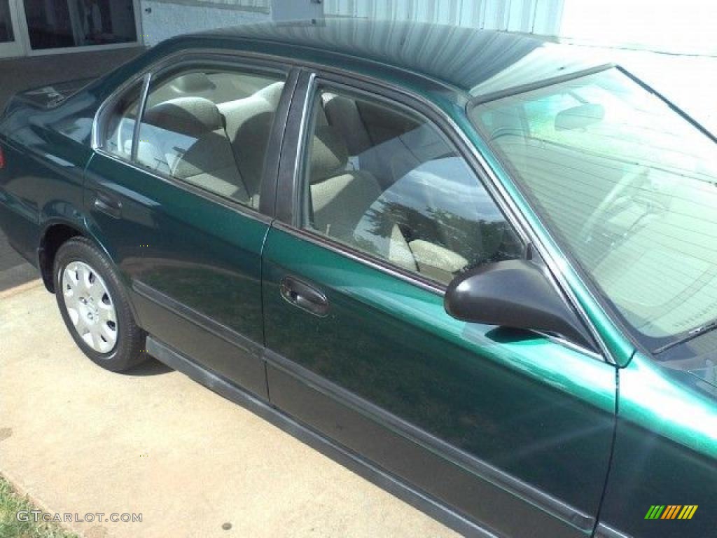 1999 Civic LX Sedan - Clover Green Pearl / Beige photo #21