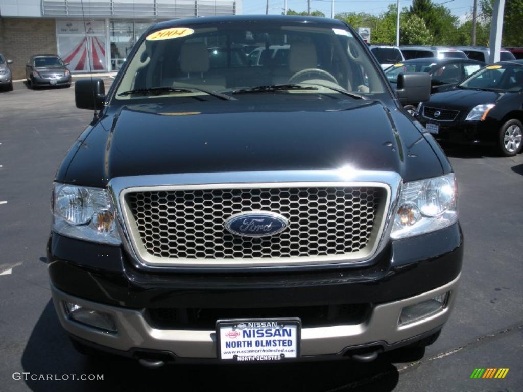 2004 F150 Lariat SuperCrew 4x4 - Black / Tan photo #2