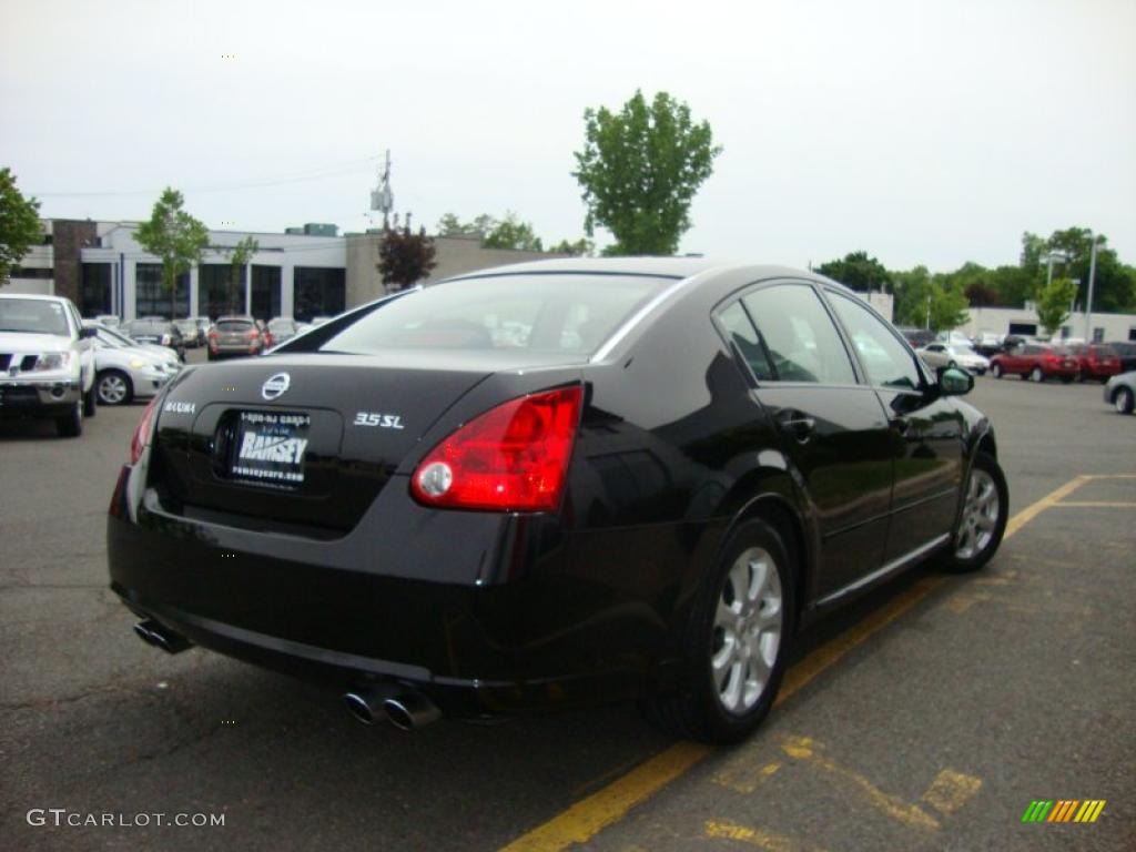 2007 Maxima 3.5 SL - Super Black / Charcoal photo #10