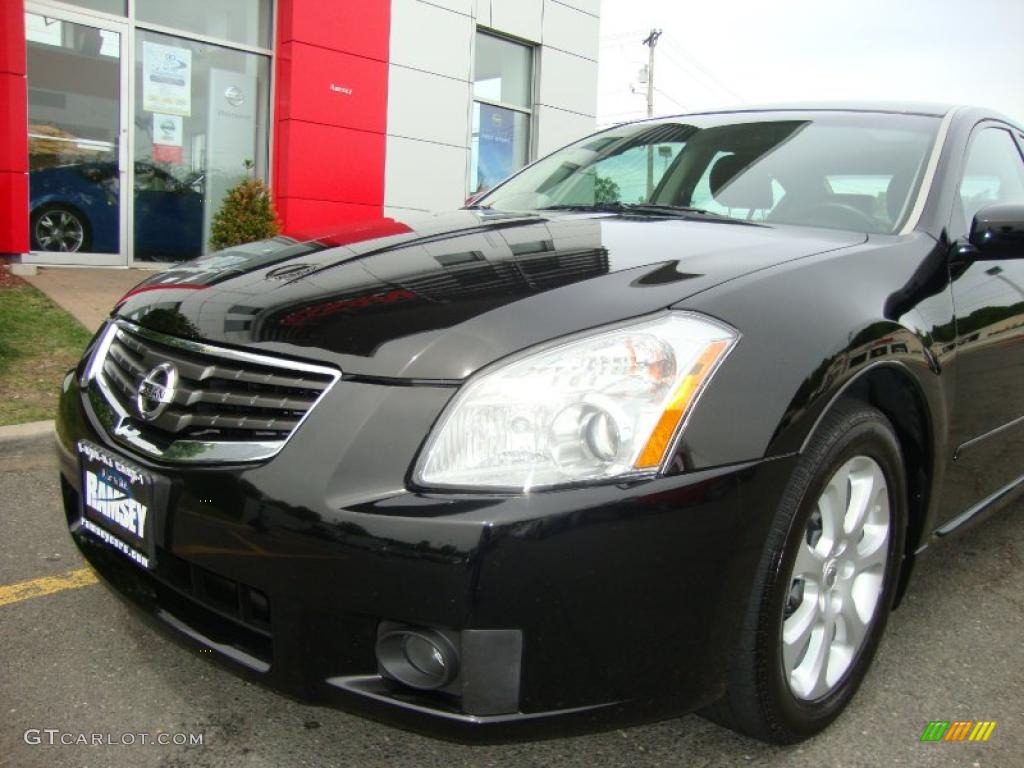 2007 Maxima 3.5 SL - Super Black / Charcoal photo #16