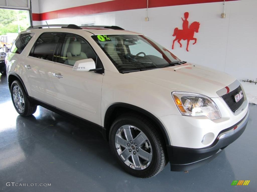 2010 Acadia SLT - White Diamond Tricoat / Cashmere photo #1