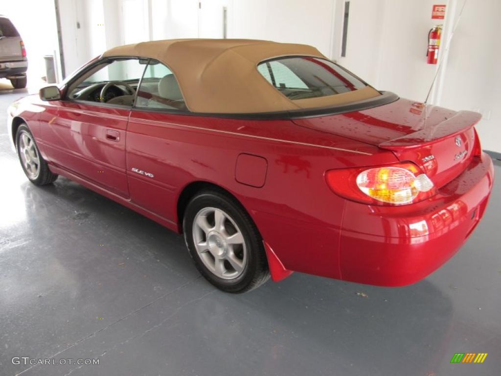 2003 Solara SLE V6 Convertible - Red Flame Metallic / Ivory photo #4