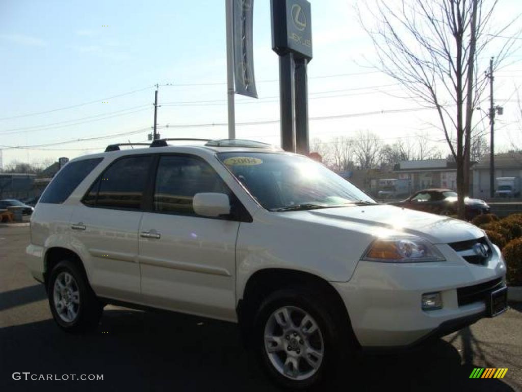 2004 MDX  - Aspen White Pearl / Saddle photo #3