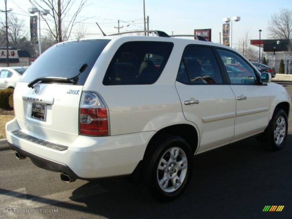 2004 MDX  - Aspen White Pearl / Saddle photo #4