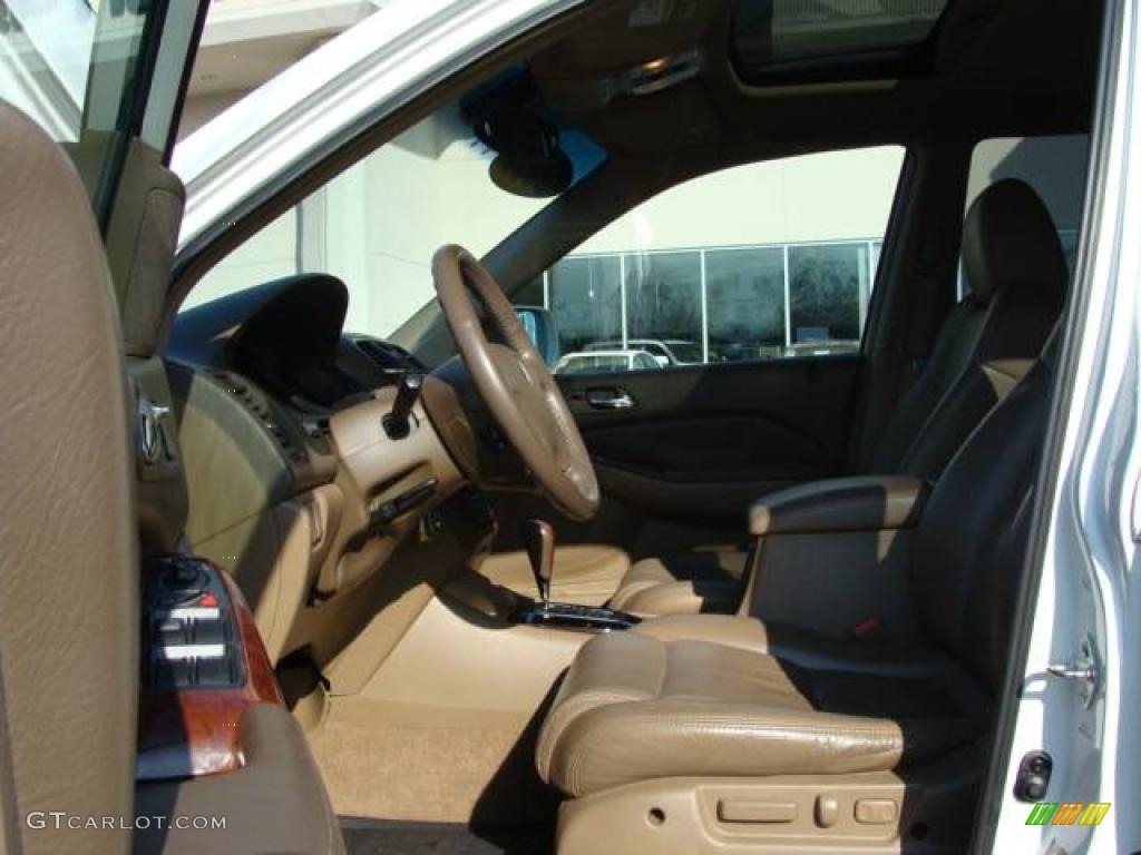 2004 MDX  - Aspen White Pearl / Saddle photo #7