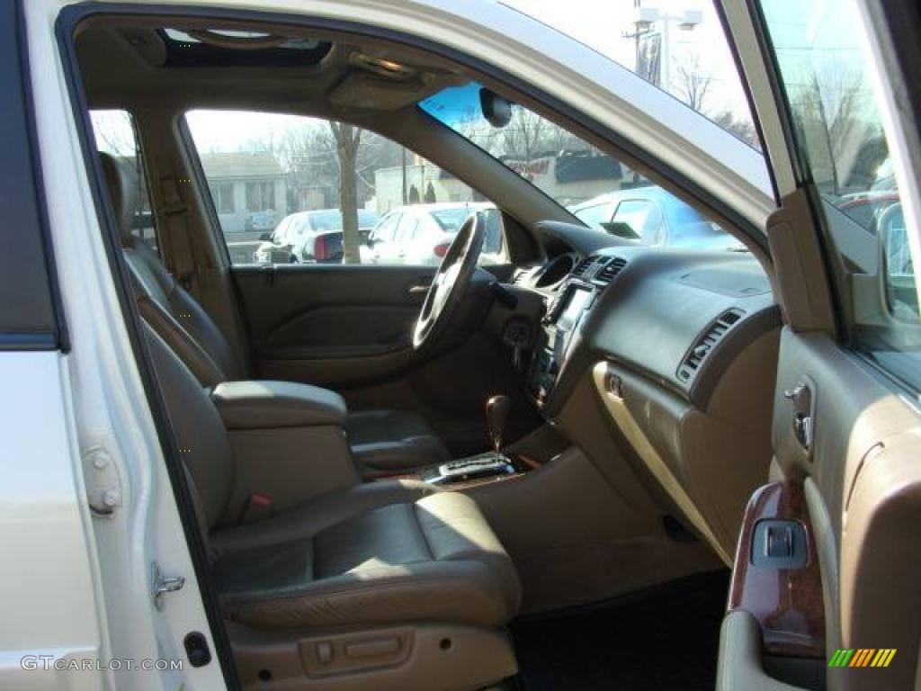 2004 MDX  - Aspen White Pearl / Saddle photo #8