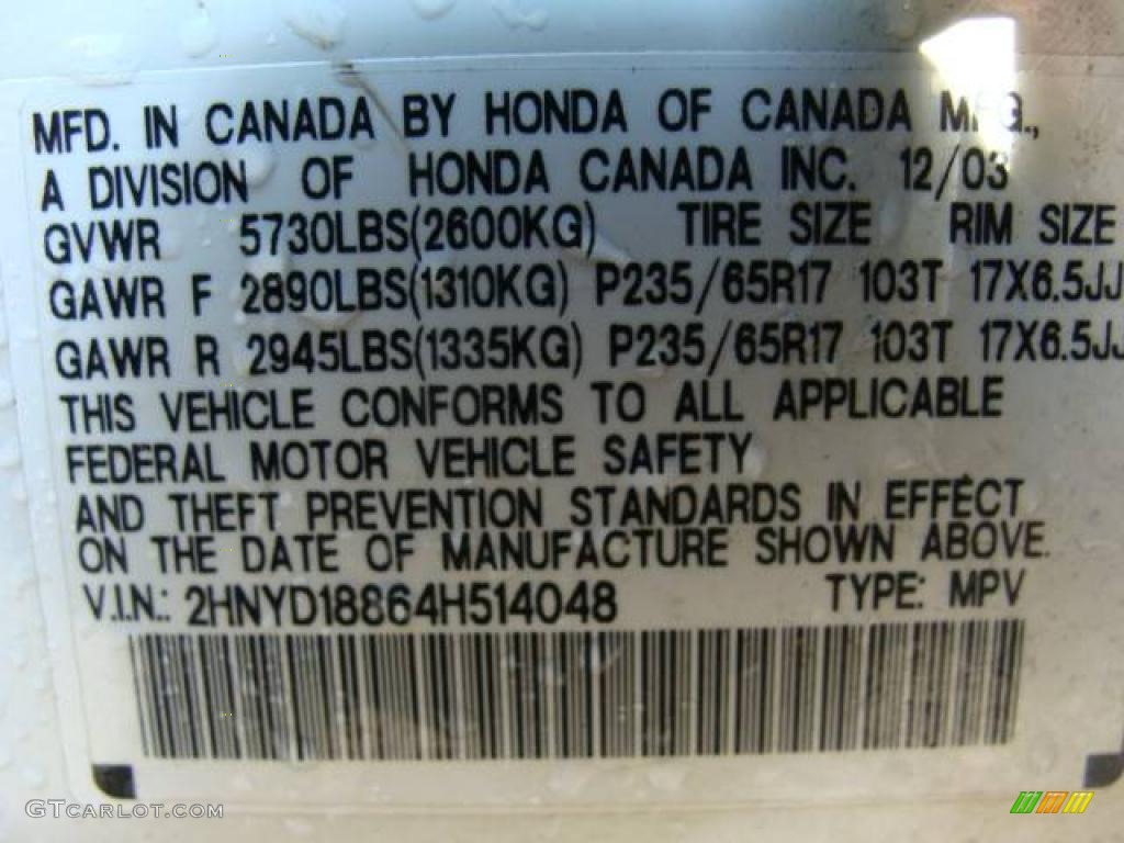 2004 MDX  - Aspen White Pearl / Saddle photo #15