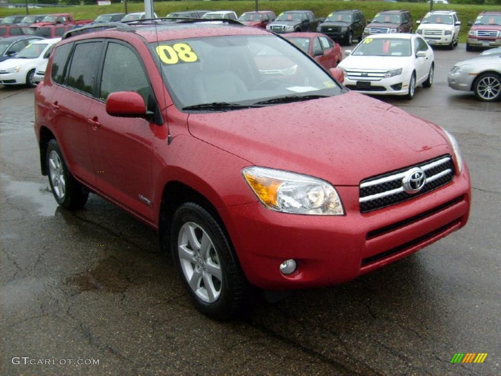 2008 RAV4 Limited 4WD - Barcelona Red Pearl / Ash photo #6