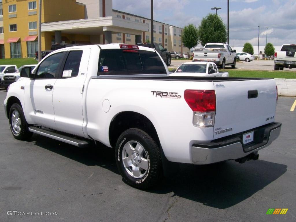 2010 Tundra TRD Double Cab 4x4 - Super White / Sand Beige photo #3