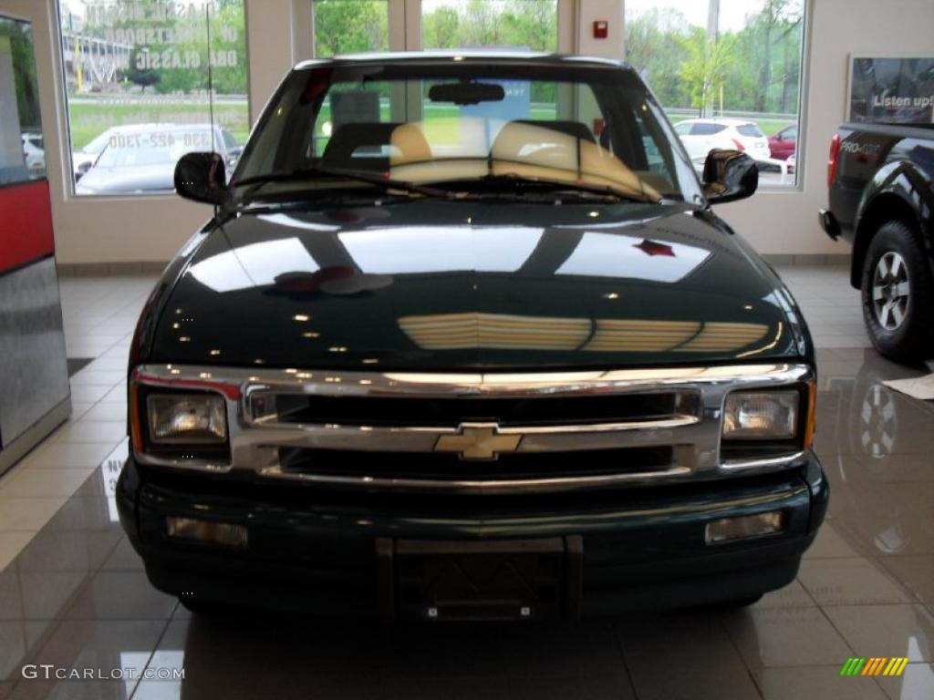 1997 S10 LS Regular Cab - Fairway Green Metallic / Beige photo #10