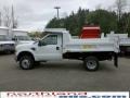 2010 Oxford White Ford F350 Super Duty XL Regular Cab 4x4 Chassis Dump Truck  photo #1