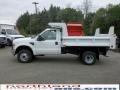 2010 Oxford White Ford F350 Super Duty XL Regular Cab 4x4 Chassis Dump Truck  photo #1