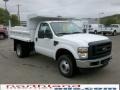 2010 Oxford White Ford F350 Super Duty XL Regular Cab 4x4 Chassis Dump Truck  photo #4