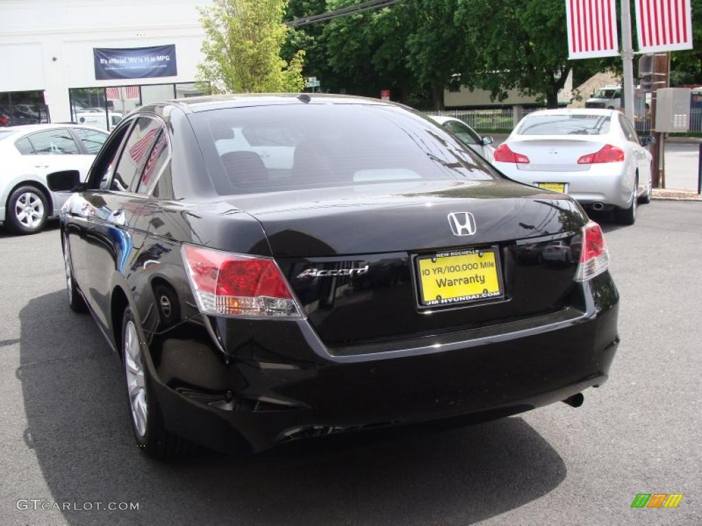 2009 Accord EX-L Sedan - Crystal Black Pearl / Black photo #7