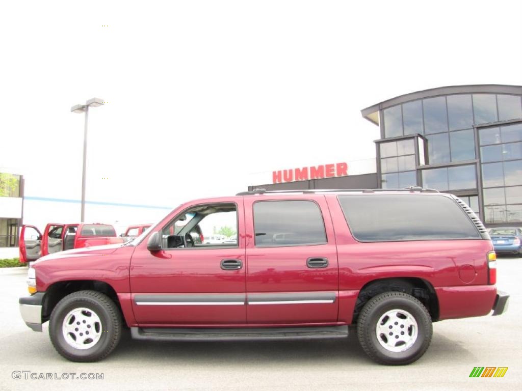 2004 Suburban 1500 LS 4x4 - Sport Red Metallic / Gray/Dark Charcoal photo #1