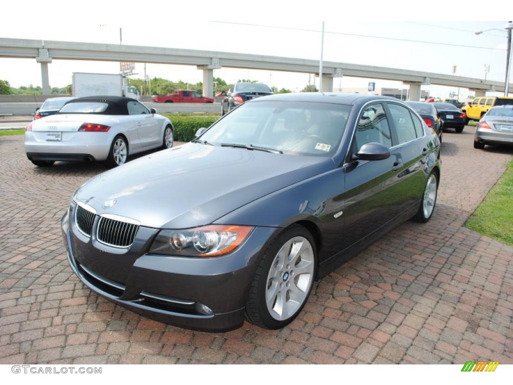 2008 3 Series 335i Sedan - Sparkling Graphite Metallic / Black photo #3