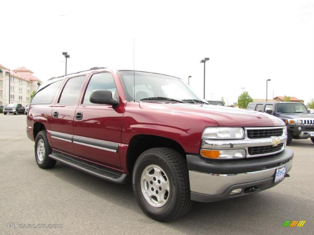 2004 Suburban 1500 LS 4x4 - Sport Red Metallic / Gray/Dark Charcoal photo #9