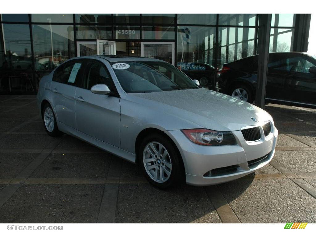 2006 3 Series 325i Sedan - Titanium Silver Metallic / Black photo #1