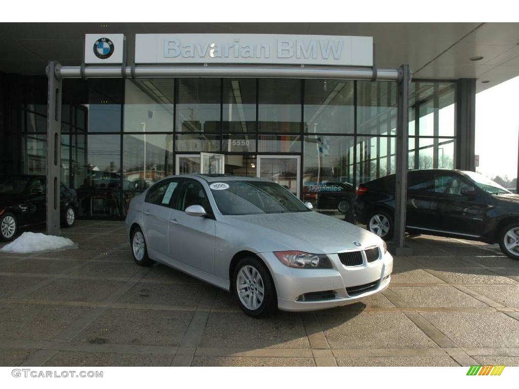 2006 3 Series 325i Sedan - Titanium Silver Metallic / Black photo #2