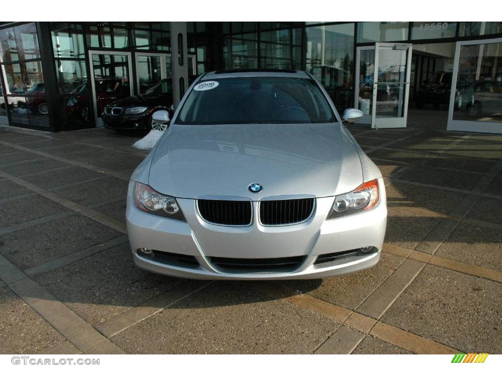 2006 3 Series 325i Sedan - Titanium Silver Metallic / Black photo #3