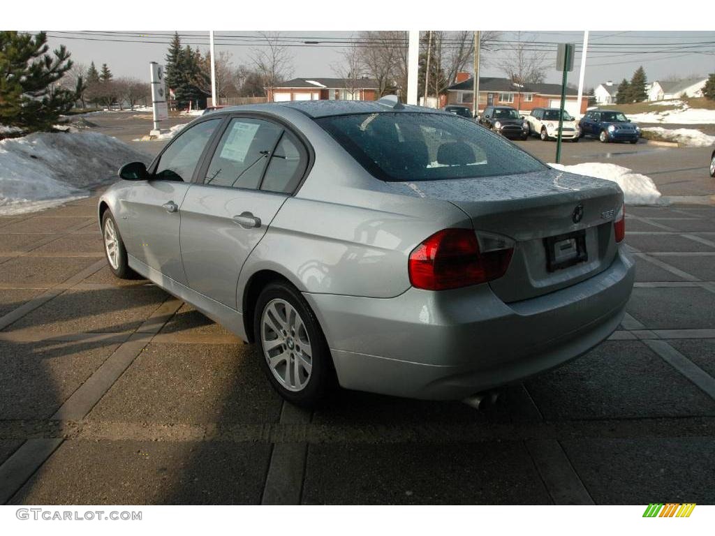 2006 3 Series 325i Sedan - Titanium Silver Metallic / Black photo #6