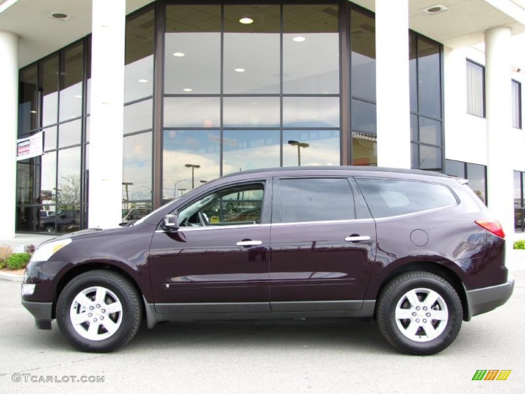 2010 Traverse LT AWD - Dark Cherry Metallic / Dark Gray/Light Gray photo #1