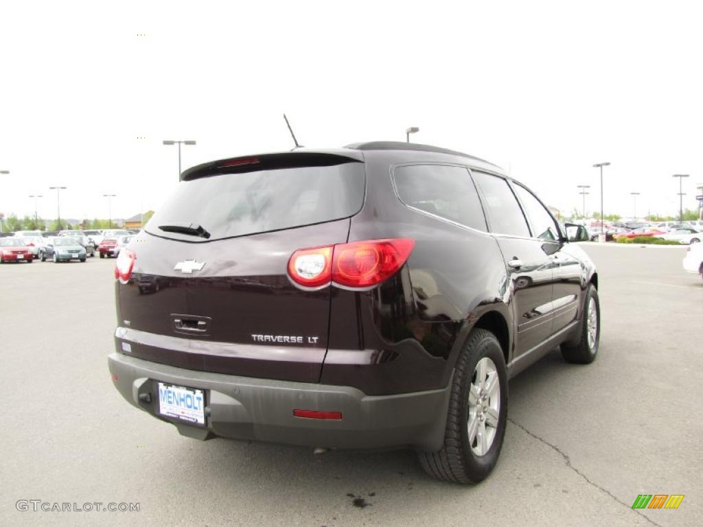 2010 Traverse LT AWD - Dark Cherry Metallic / Dark Gray/Light Gray photo #3