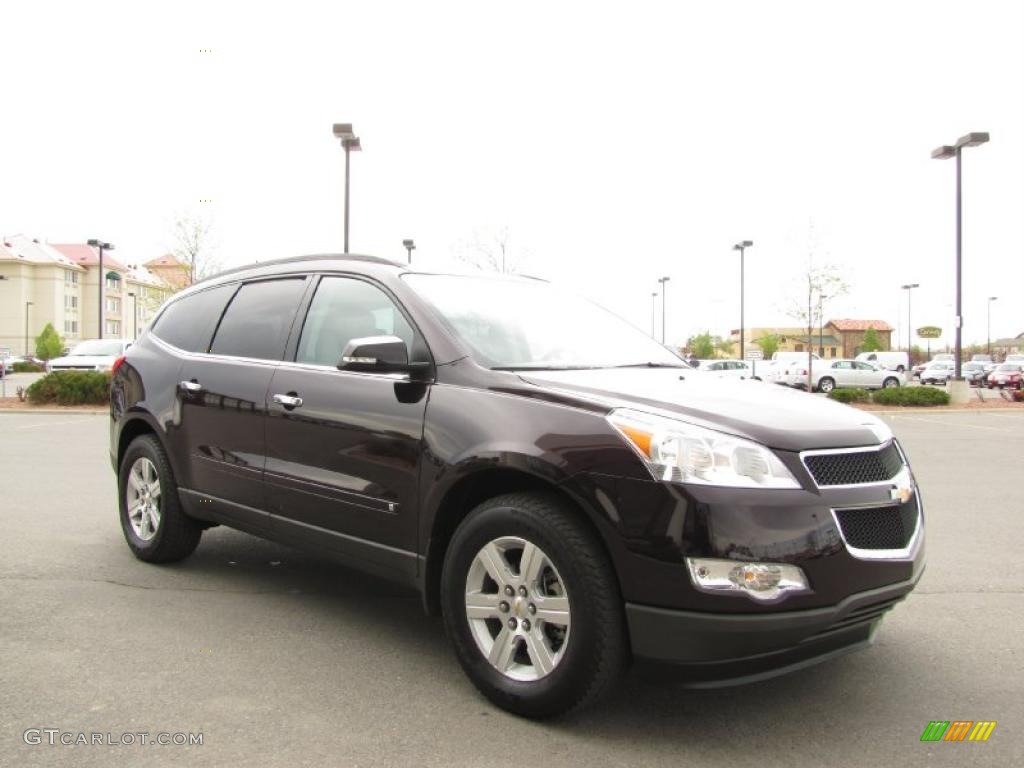 2010 Traverse LT AWD - Dark Cherry Metallic / Dark Gray/Light Gray photo #12